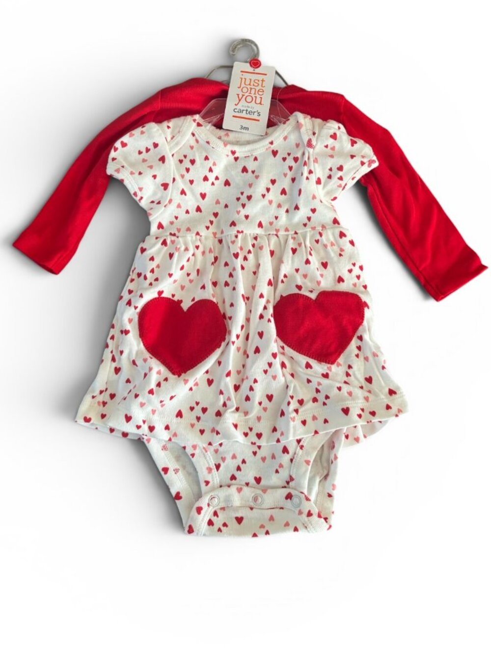 Carter's Just One You 3 Months Red White Dress Cardigan